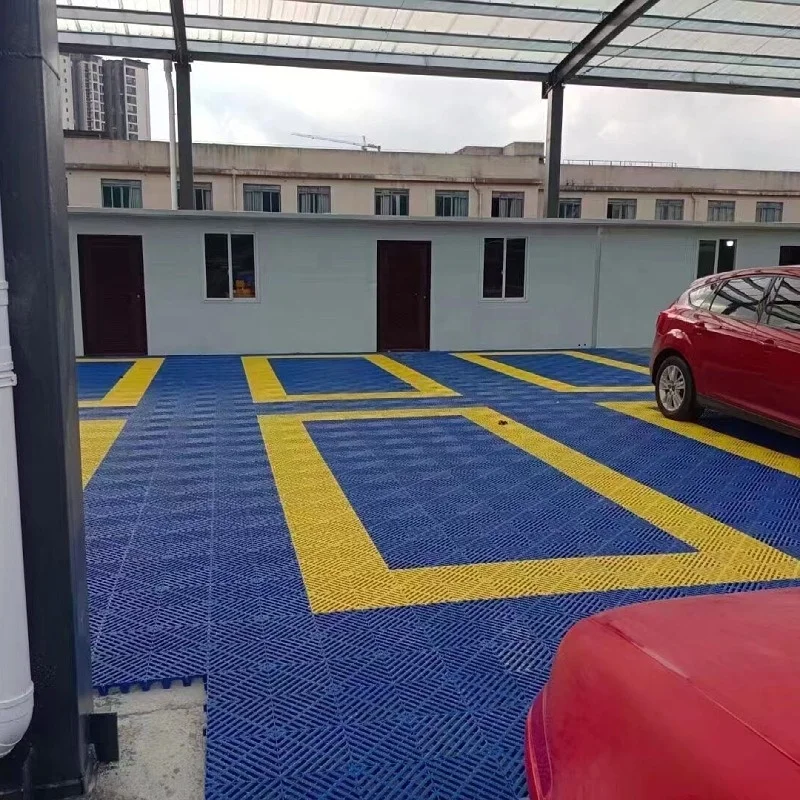 Cheap garage floor covering  plastic flooring for garage  pvc solid garage floor tiles