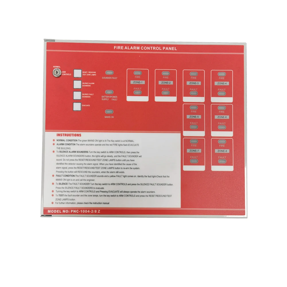 Non-Addressable Fire Alarm System 4 Zone 2 Wired Conventional Fire Alarm Control Panel For Life Safety And Property Protection