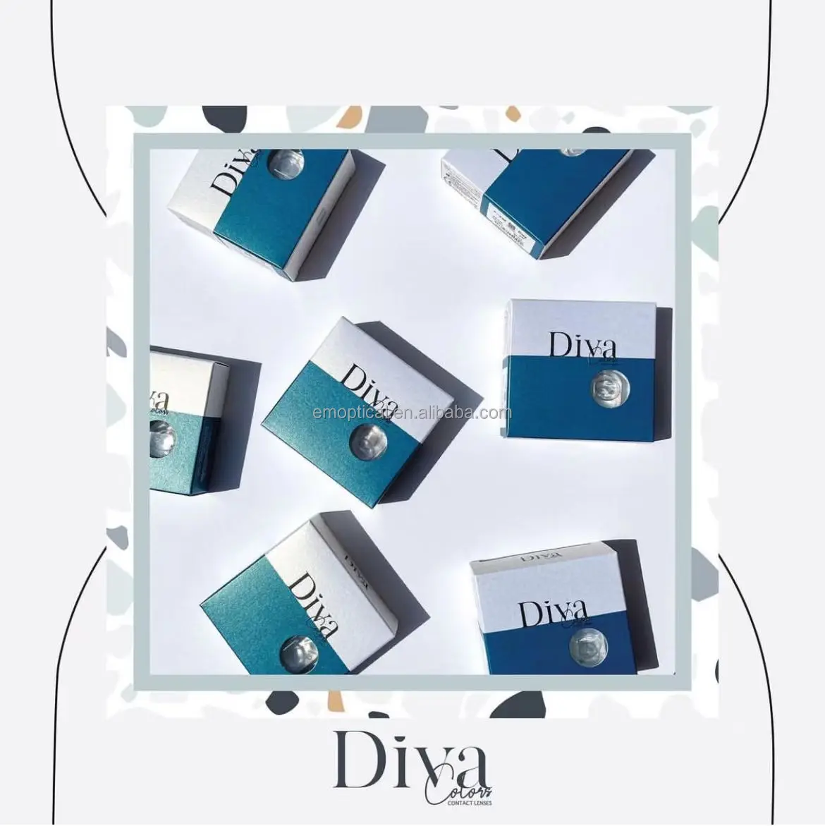 Цветные контактные линзы Diva, косметические контактные линзы натурального песочного цвета