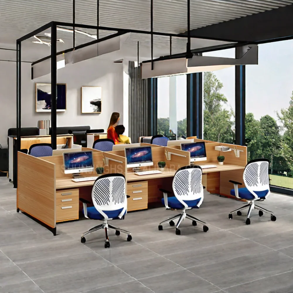 Hot Selling Modern 6-Person Office Workstation Newest Series Screen Wholesale Supply office workstation staff table partition