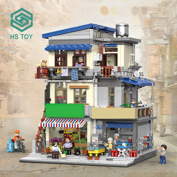 HS 3090PCS Creative MOC City Architecture Building Blocks House Bricks Educational Building Toys For Kid