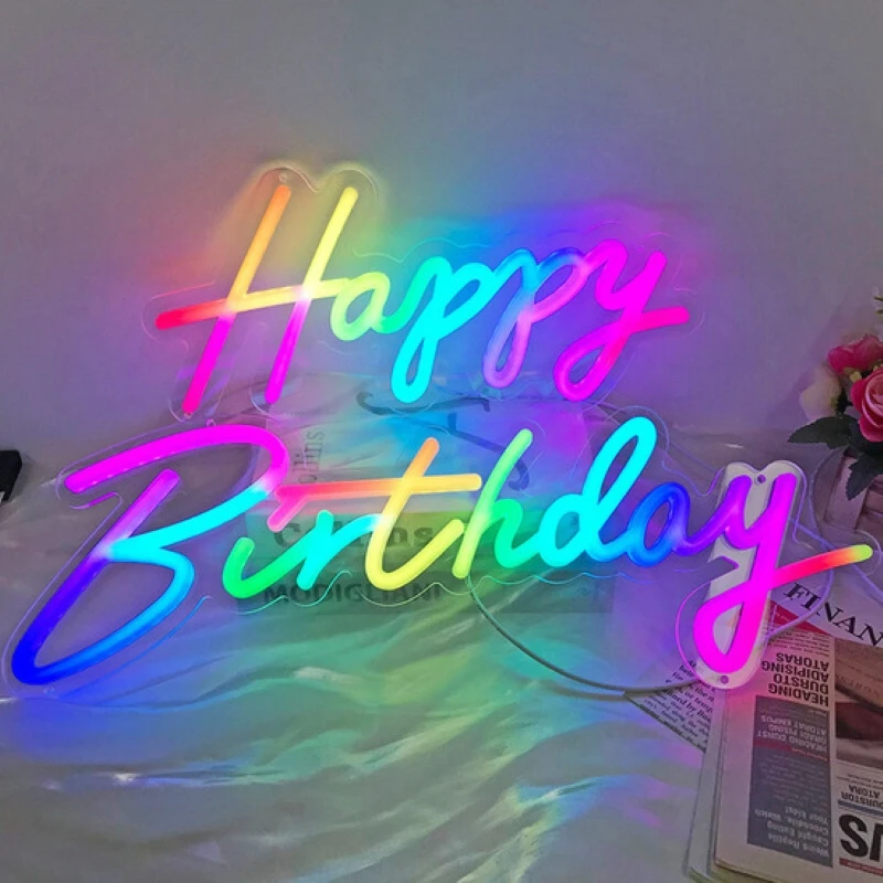 Custom LED Neon Strip Sign USB Decorative Advertising Bar Letter Shape Lights for Party Wedding Bedroom Atmosphere