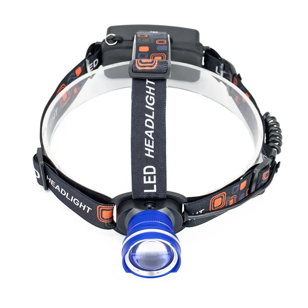 high power 18650 battery XHP50 zoom focus light camping hunting LED head light