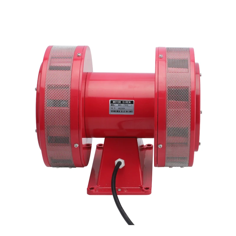 Indoor outdoor double electric motor alarm siren MS790 sound decibel 130db AC 110V 220V motor siren