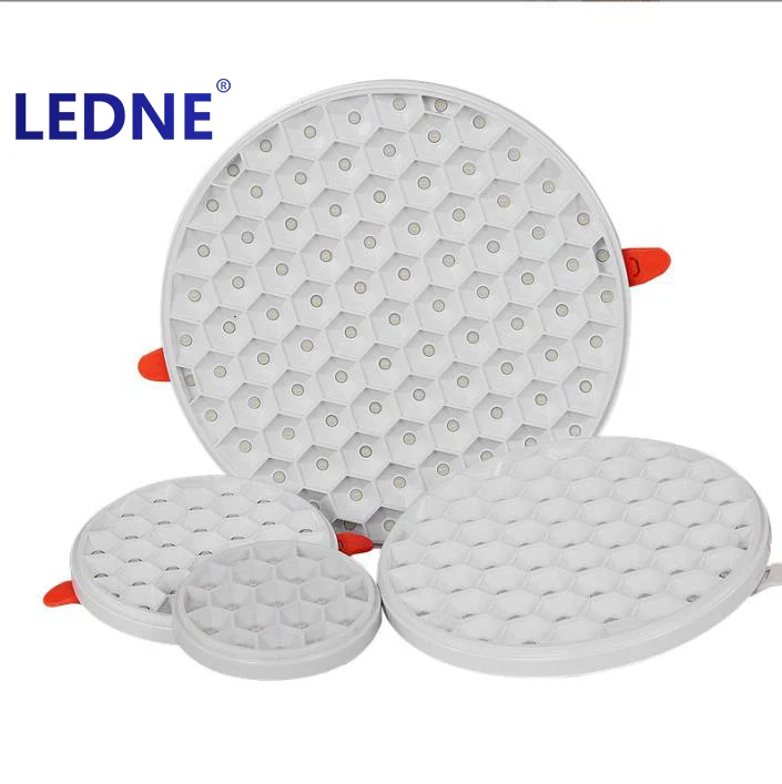 New honeycomb LED panel lamp high-efficiency disc ceiling light concealed free opening indoor light eye protection panel light