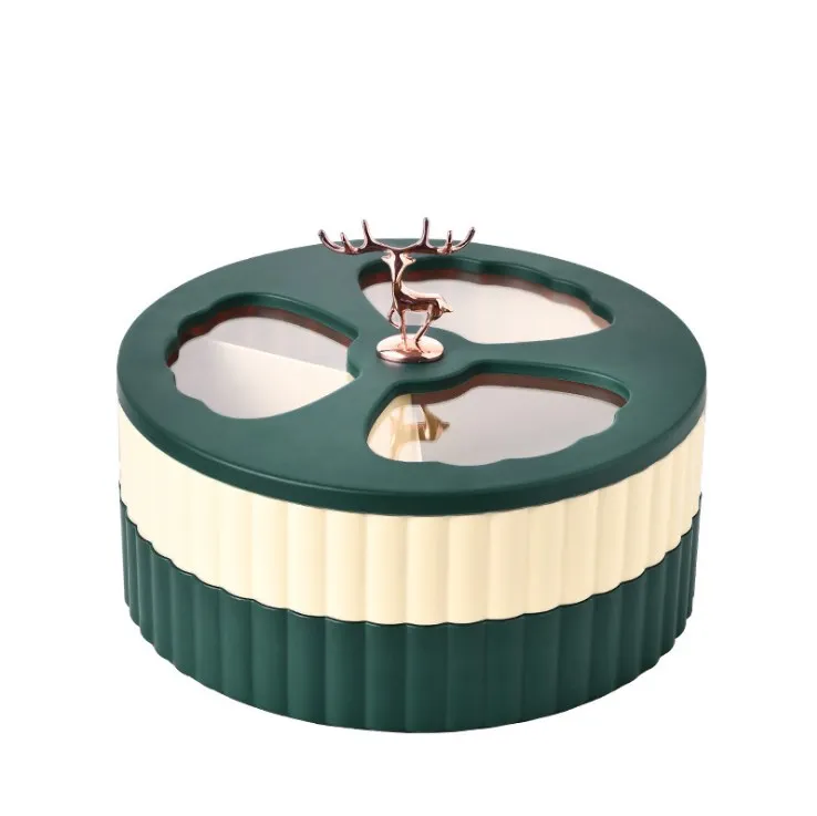 Household Living Room Multi-layer Snacks Dried Fruit Tray Creative Compartment Storage Fruit Plate