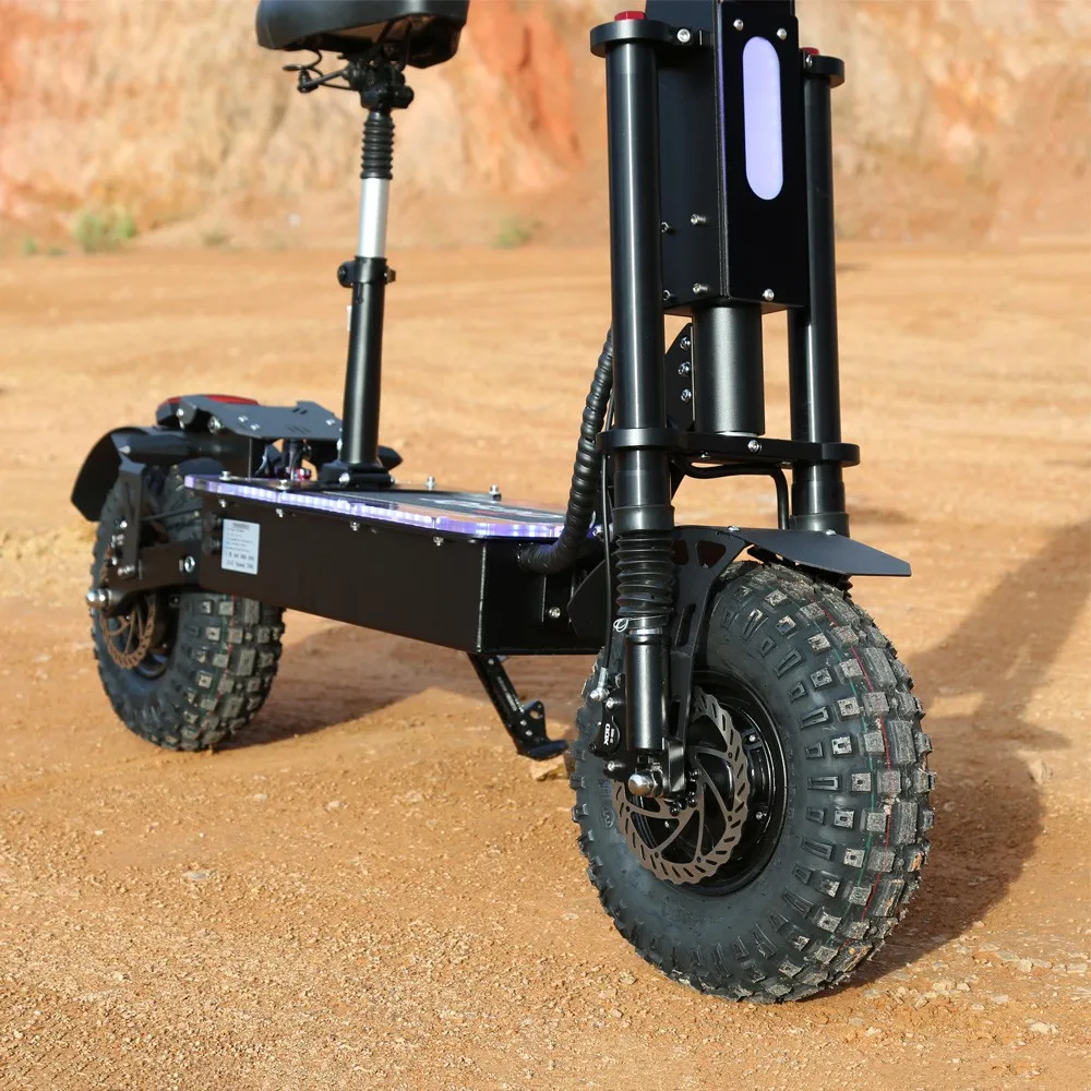72 Volt 10000W 14inch Heavy Long Run Large Dual Motor Electric Off Road Electric Scooter Adult