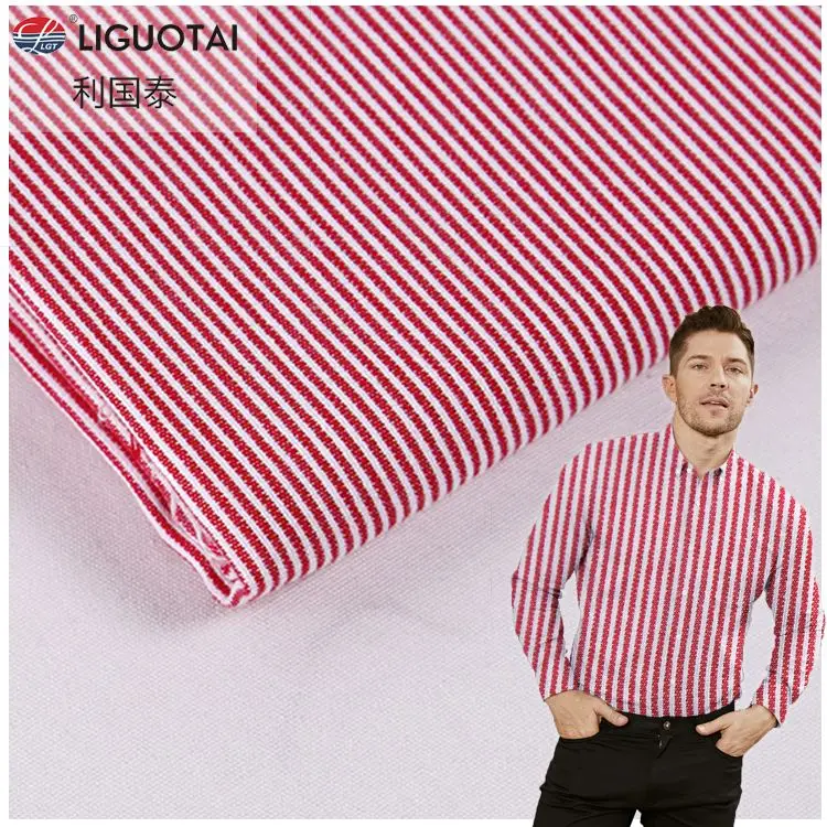 Customized Breathable 100% Cotton Flannel Brushed Stripe Yarn-dyed Shirting