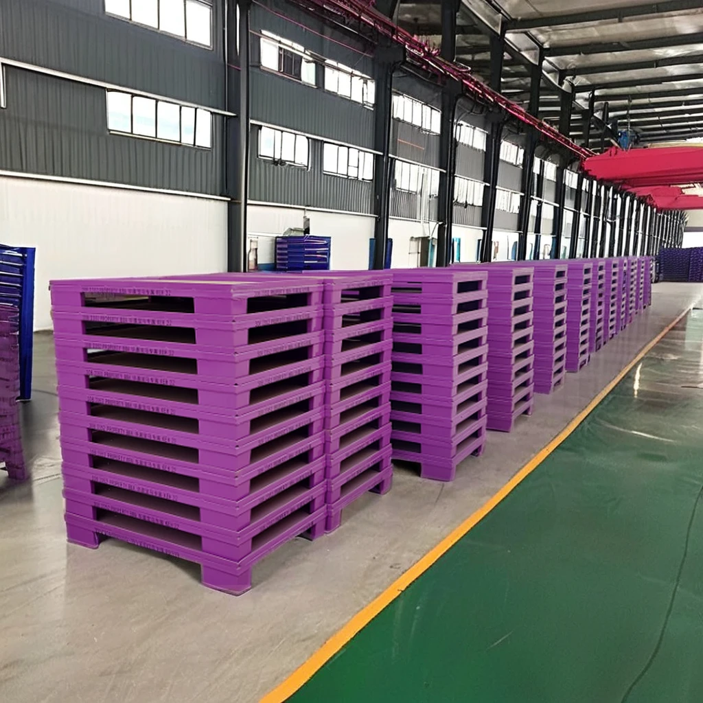 Custom Heavy-Duty Square Tube Steel Storage Racks Nestable Pallet Stackable with Corrosion Protection Square Post