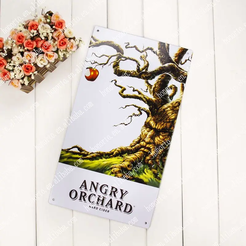 Promotional small size metal advertising board tin sign with cutouts