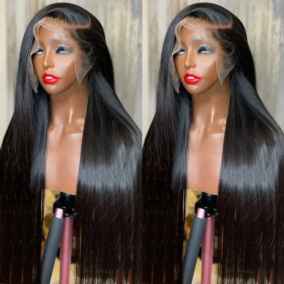 180% Super Double Drawn Rewy Brazilian Human Hair HD 13x4 Lace Front Wigs Virgin Straight Human Hair Transparent Lace Front Wigs
