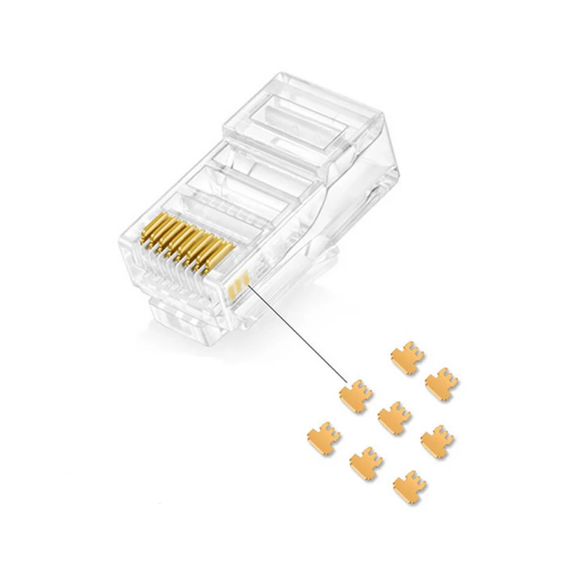 Hot Selling China Factory Cheap Price Utp Ftp Cat5e Cat6 Cat6a Rj45 8p8c End Pass Through Plug- Connector