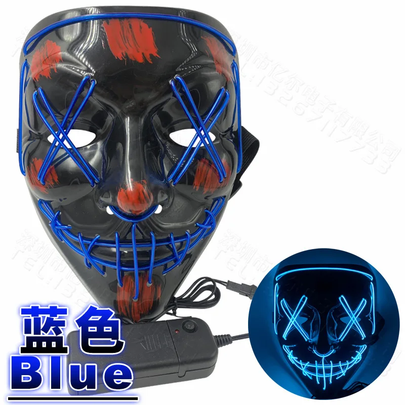 wholesale high quality led party mask ultra-realistic full face terrorist zombie mask witch halloween horror facial led mask