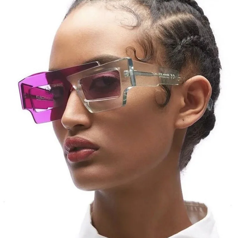 Square steampunk sun glasses retro unique designer custom brand wholesale custom sunglasses