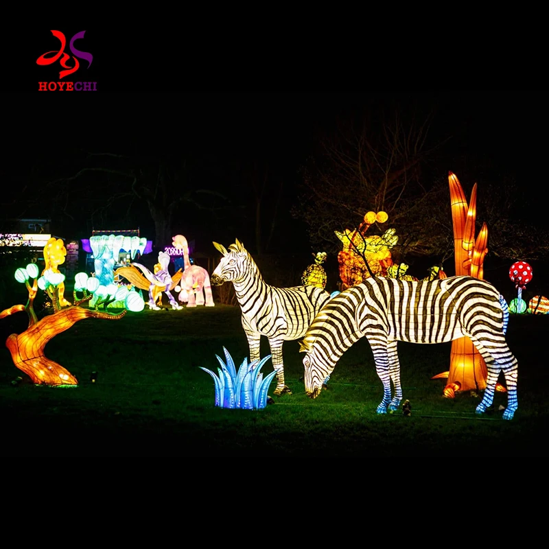 23 Year factory Outdoor IP 65  zoo park decorative animal lantern festival events