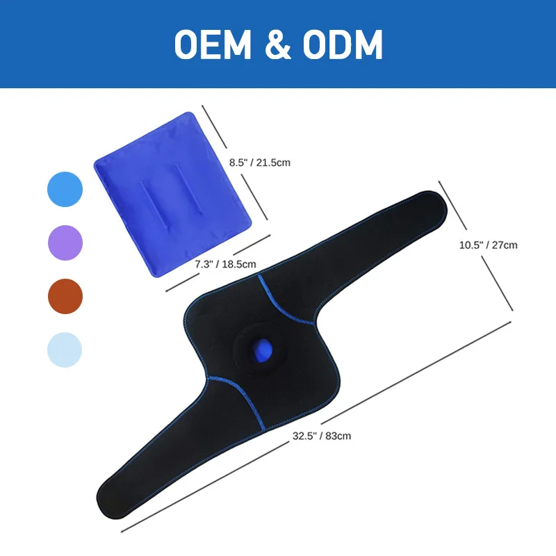 2024 Hot Selling Hot Cold Pack Dark  Reusable Microwavable Cooler Knee Gel Ice Pack Wrap Rehabilitation Therapy