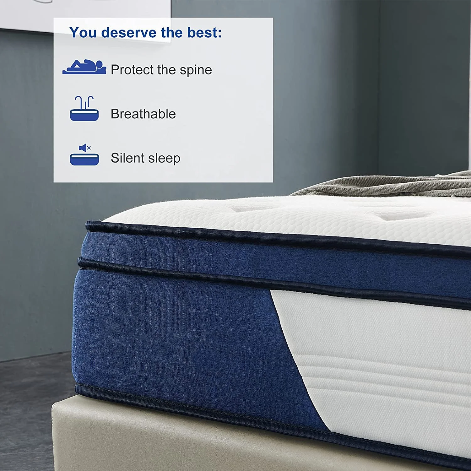Modern style hybrid pocket spring king queen size bed mattress for hotel