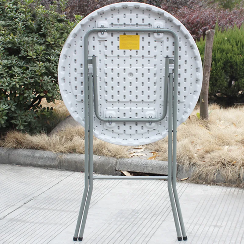 80x110cm Round table manufacturer camping wedding party hire plastic outdoor catering bar HDPE folding table