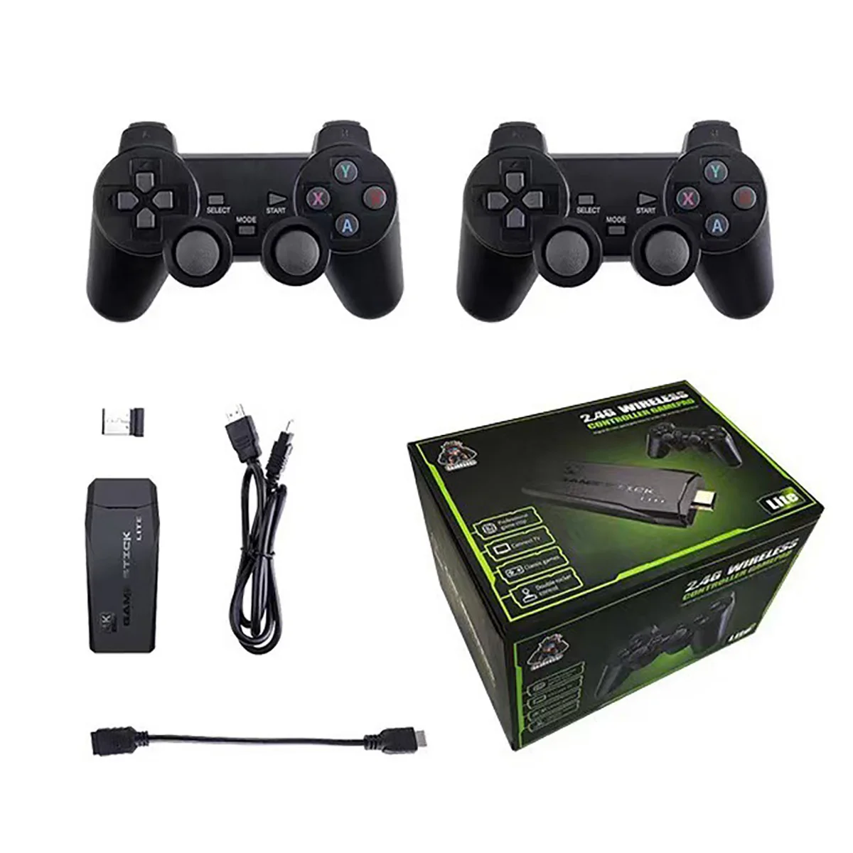 Yinzam Cheaper Android 11.0 64GB Game Host & Game Pad for 1080P 4K MAX Projectors 2.4G Wireless TV Video Game Consoles