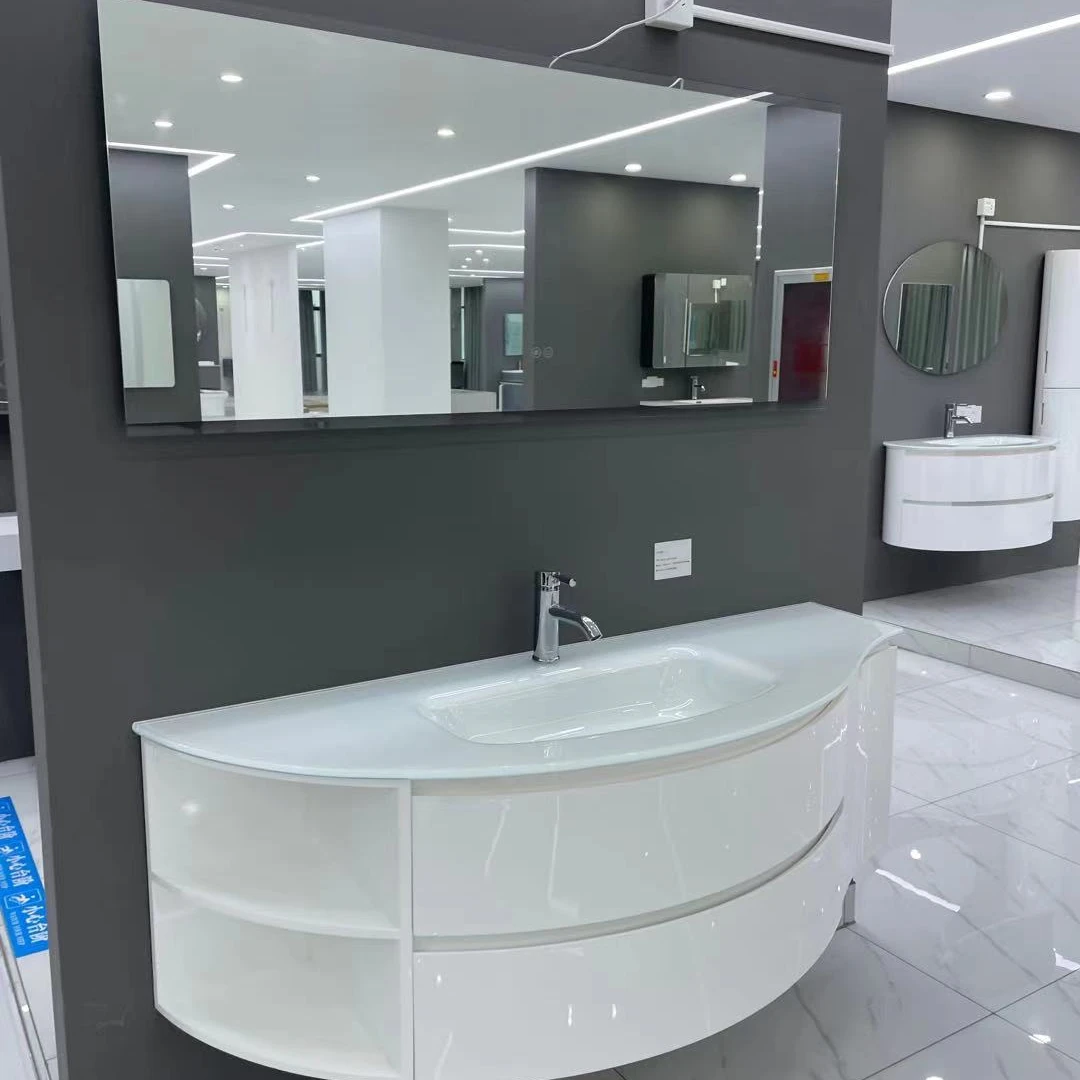 Furniture Wall Mounted Bathroom Sink Cabinet Set Mirror Drawers Bathroom Cabinet Plywood Vanity