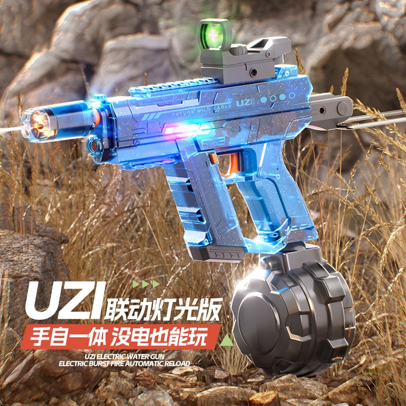 UZI Electric Scorpion Water Gun Toy Automatic Absorption Water Squirt Guns Continuous Shooting Children Summer Outdoor Adult Kid