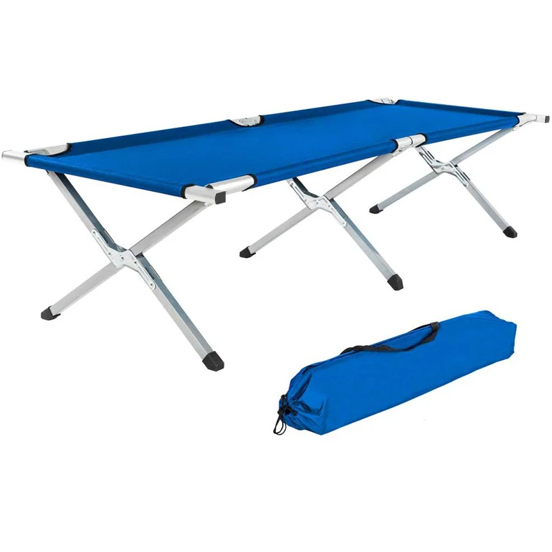 Stock Good Quality Folding Bed Aluminum Medical Bed Outdoor And Indoor With Carry Bag Camping Cot Extra Duty Camping Bed