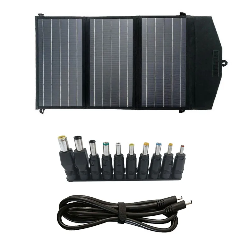 2022 New 30W 18V Foldable Solar Bag Monocrystalline solar panel with Water Resistant Material Cell Phone emergency charging