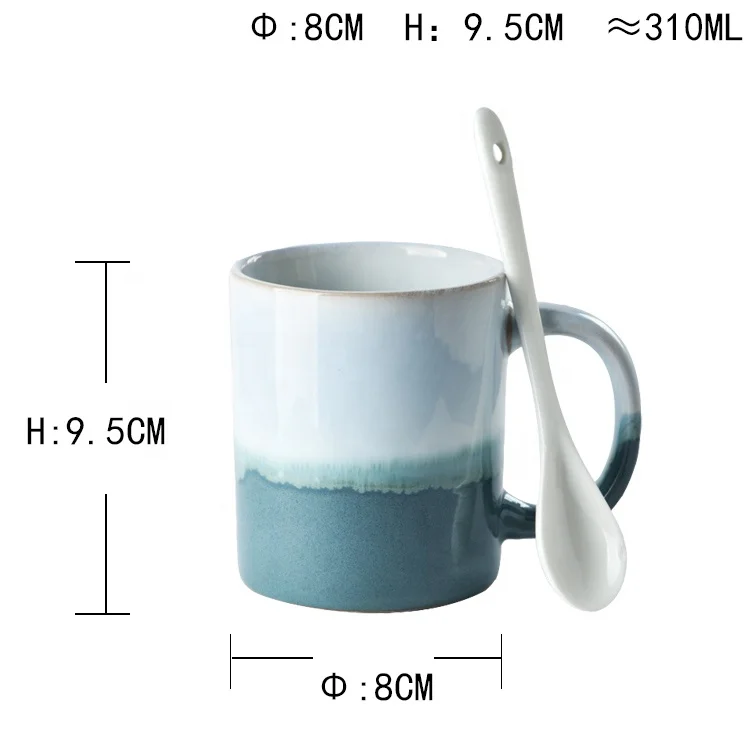 
Fashion Customized Colorful Stoneware Coffee Tea Mugs Water Bottle for Cafe 