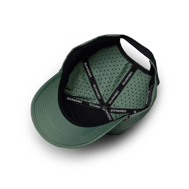 Custom 6 Panel Sun Hat Waterproof Flex Mens Athletic Golf Mesh Rope Sport Hat With Custom Logo