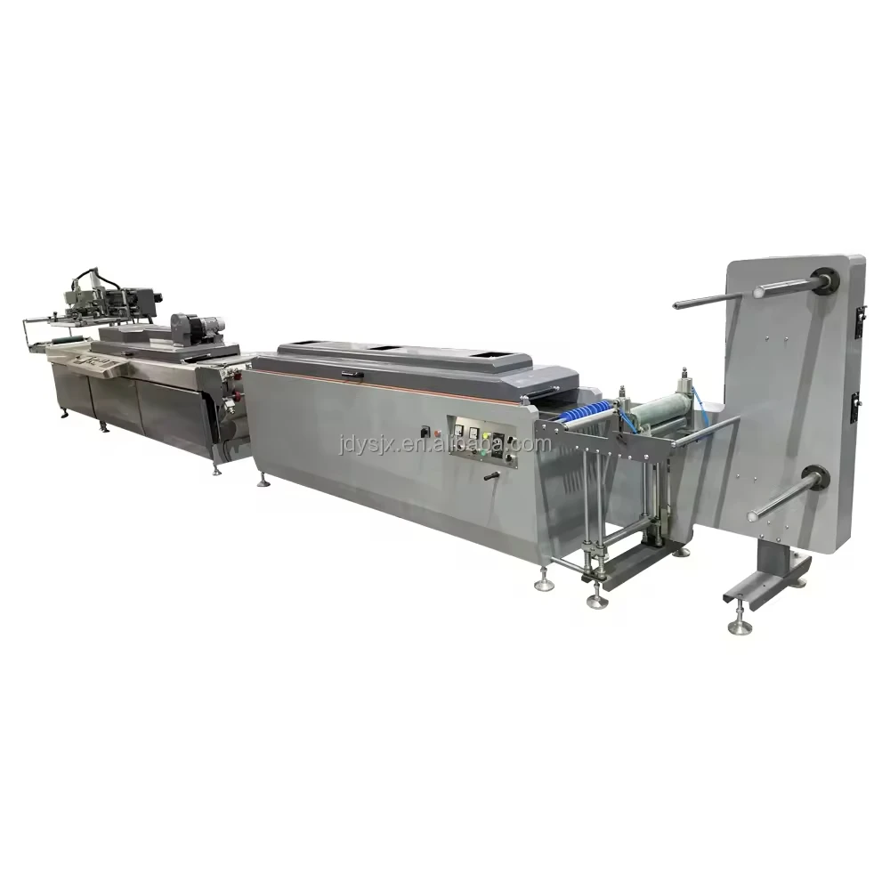 JD-3001 Top Selling Single Color Fully Automatic 12m/Min Screen Printing Machine For Narrow Fabric Label, Clothing Care Label