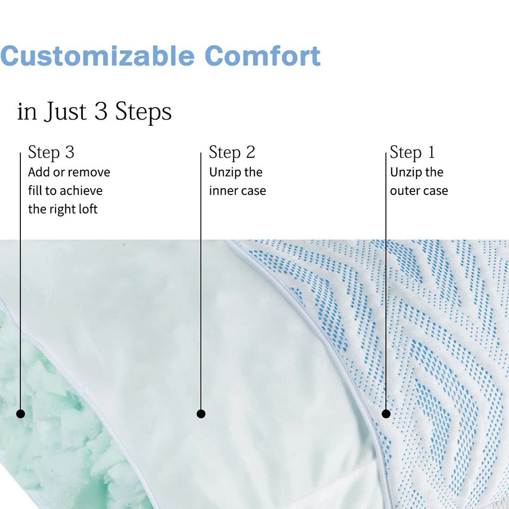 COOLING Amazons best sellers medical orthopedic pillow cervical neck bamboo pillow case aqua gel almohada viscoelastica cool gel pillow