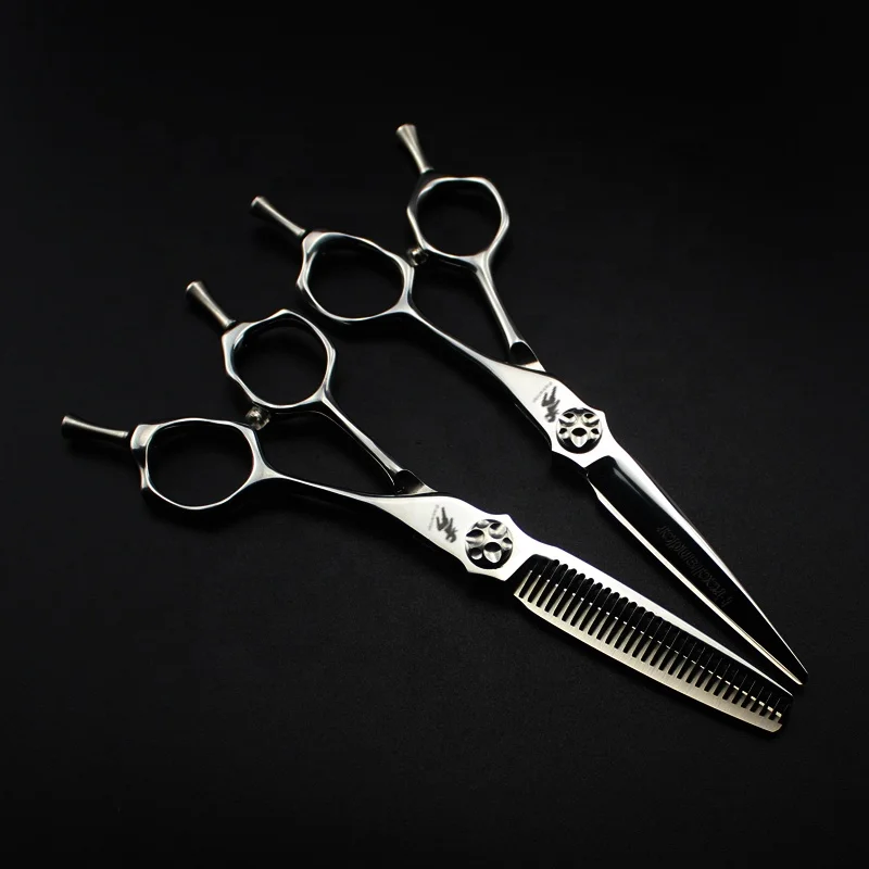 6.0 inch    XLM-01  new fashion design beauty barber scissors flat scissors tooth scissors