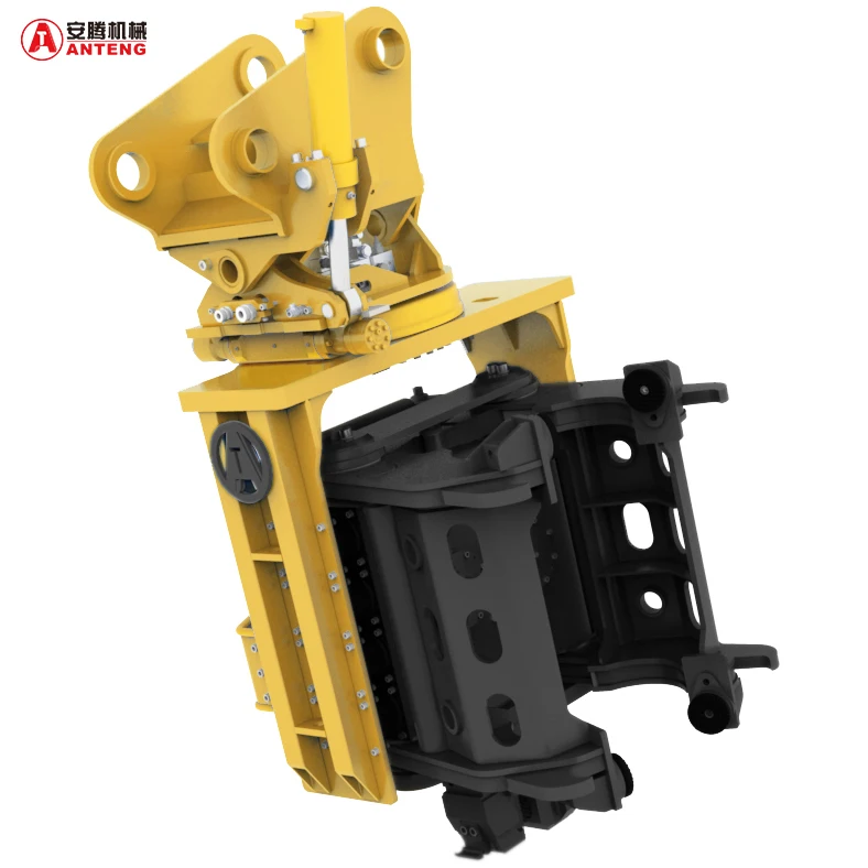 AT45B side grip vibratory hammer driving and extracting sheet pile