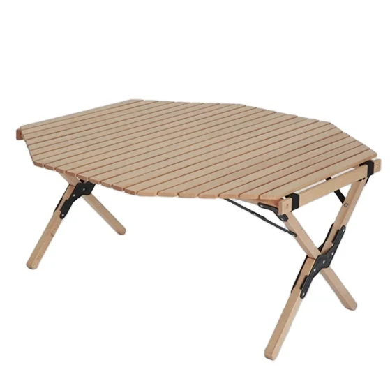 Portable Wood Roll Camping Tables Camping Table