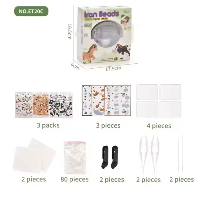 Eco Friendly Children Customize Educational Toys Mini Hama Perler Beads Diy Toys Set 5mm Fuse Beads Kit