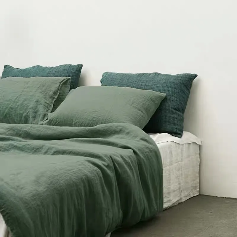 Washed Eco-friendly Reactive Dyed Natural Breathable Large 280cm Flax Linen Fabric Fabric Extra Width for Tablecloth Beddings