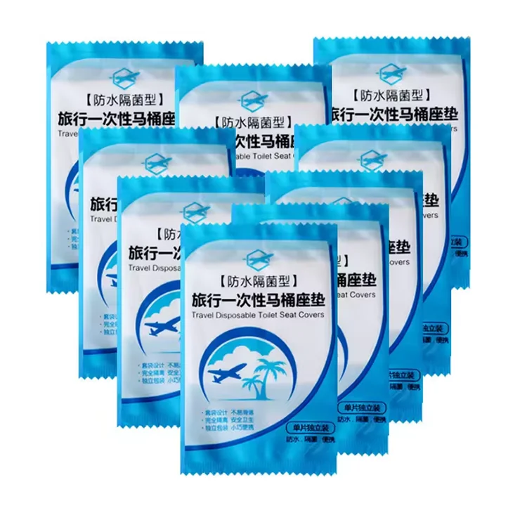 Hot sale Travel Waterproof Plastic Toilet Seat Mat  Disposable Toilet Seat Covers