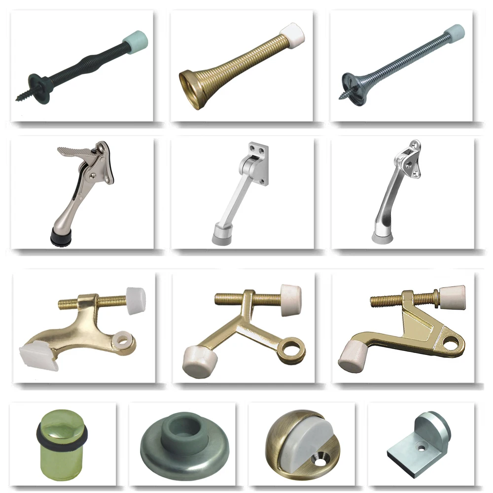 Wholesale White Modern Door Stops Security Home Steel Spring Door Stopper Door Stop