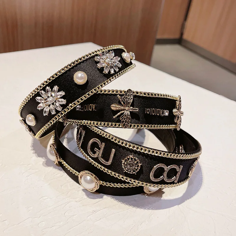 Pearl Headband Girls Wide Hair Bands Korean Style Headband