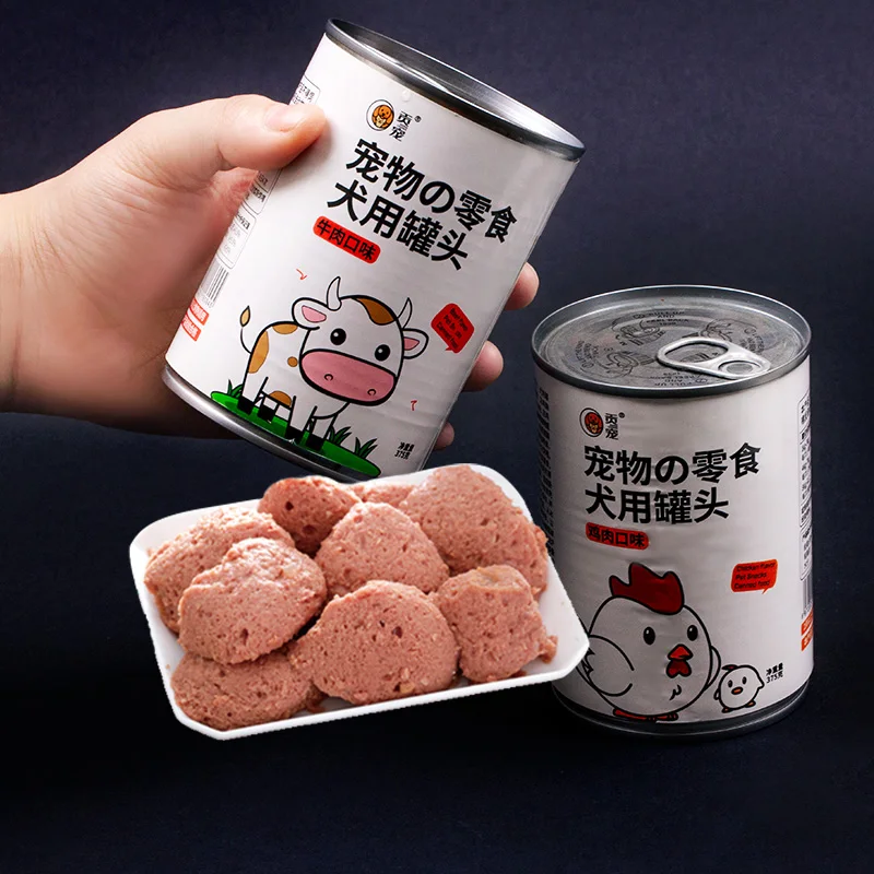 China Factory Direct Competitive Price Canned Wet Senior Dog Treats Dog Wet Food High Protein 375g Tuna Canned Wet Dog Food