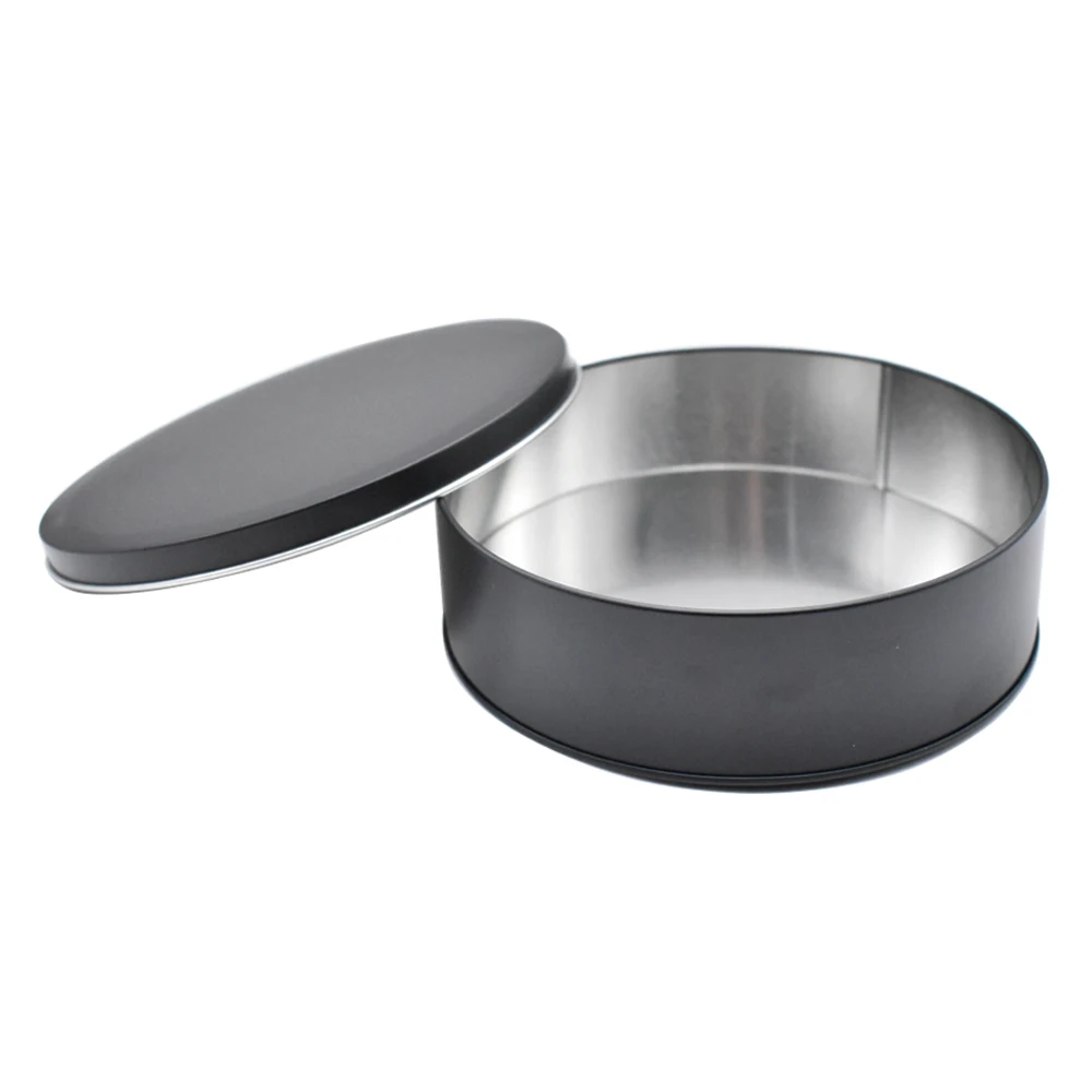 6.6Inch  8Inch Round Food Safe Cake Premium Cookie Tin Gift Container Metal Storage Can