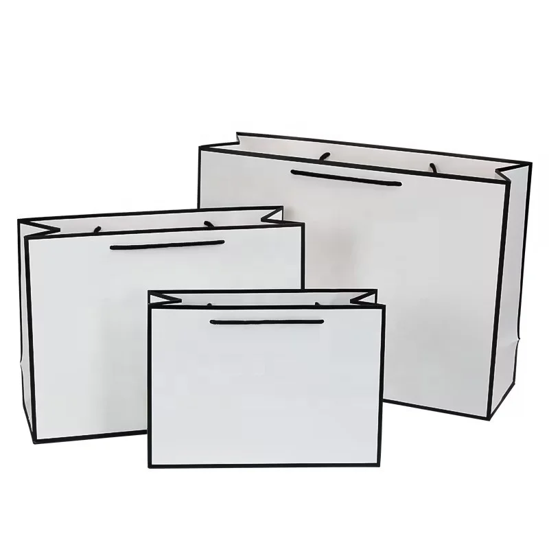 Wholesale Cheap Price Famous Brand Gift Custom Printed Shopping Luxury Black Shoes Clothes Packaging Paper Bags