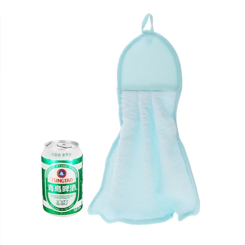 Solid Color Quick Dry  Strong Water Absorption Microfiber Handiness Kitchen Dish Hand Towel