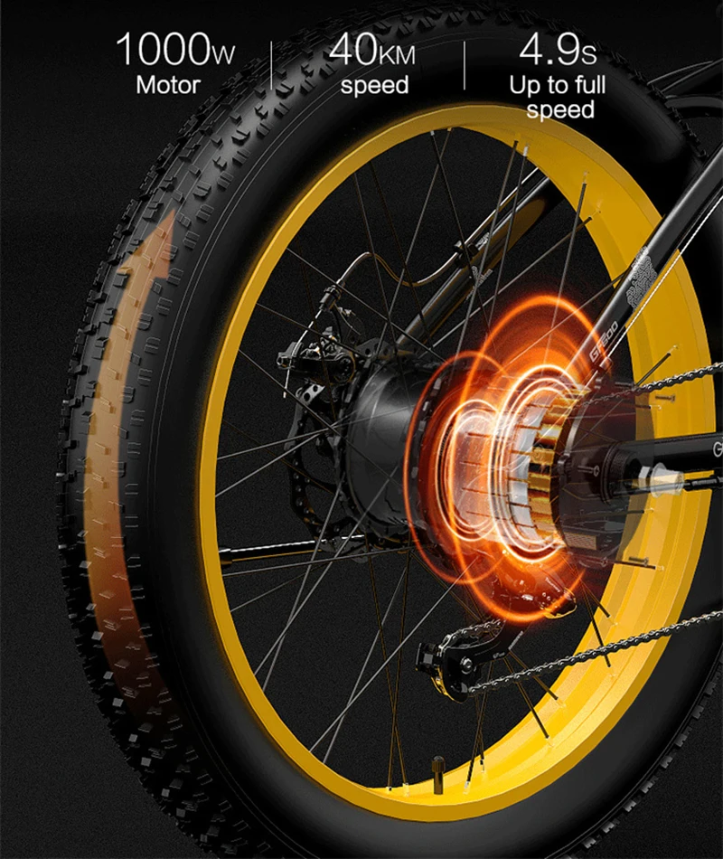 EU US Warehouse Hot Sell XF4000 48V 26 Inches Fat Tire E-bike 16AH Battery and 1000W Motor 40 MPH 65 KM Snow Electric Bicyc