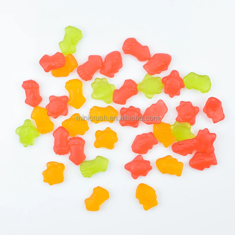 Fish Shape gummy candies manufacturers wholesale chewy candy fruit toy gummy candy