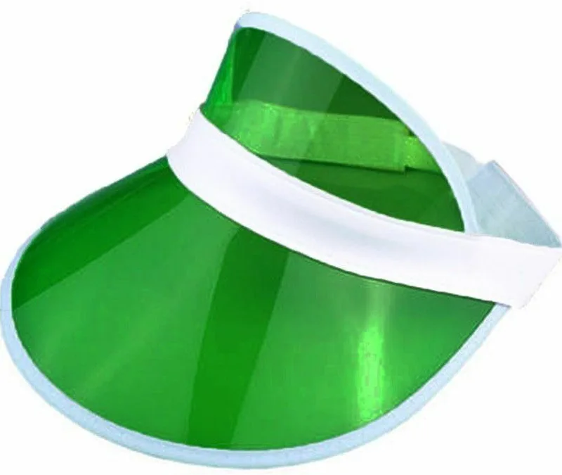 Wholesale custom logo sun visor hat outdoor travel UV protection transparent PVC Plastic anti mite elastic cap (1600792393241)