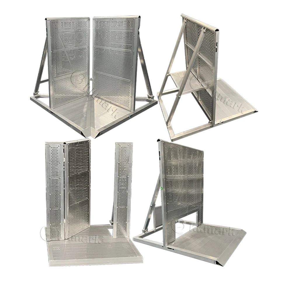 Silver outdoor driveway pavement stainless removable bollard traffic retractable Aluminum crowd control barriers