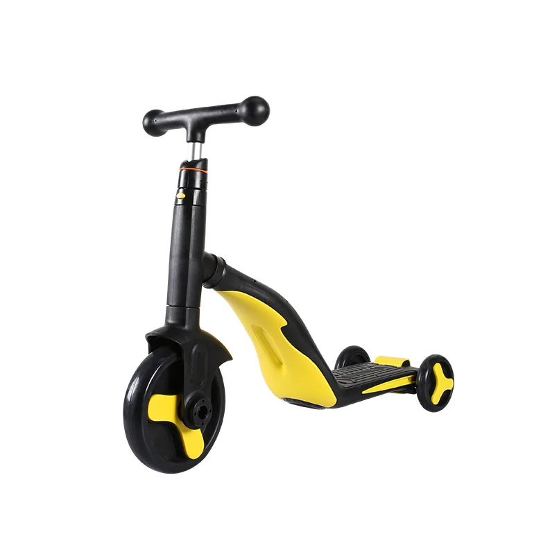 Adjustable Height Extra-Wide Deck PU Flashing Portable 3 in1 PP Wheels Kids  Flexible Adjust Tricycle  Kick Foot Scooter