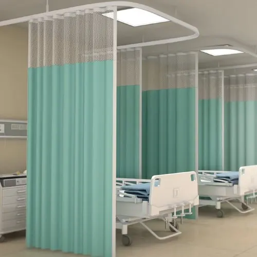 High Quality Ceiling Curved Hospital Curtain Tracks Rails Bed Curtain Hospital Curtain