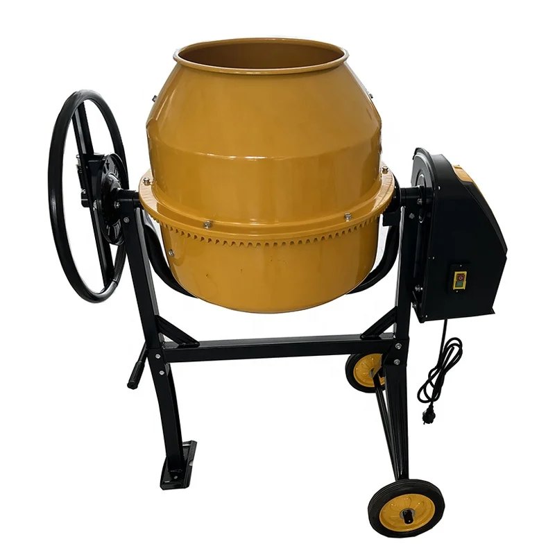 New type 2.8 Cubic Ft Portable 80L Mini Concrete Mixer with welded bottom and new motor housing